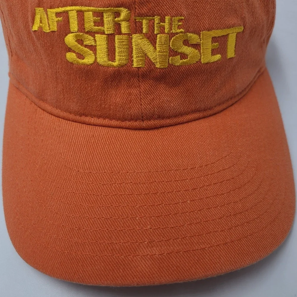 Vintage‎ After The Sunset Movie Promo Hat Flex Fitted 2004 Action Comedy Orange